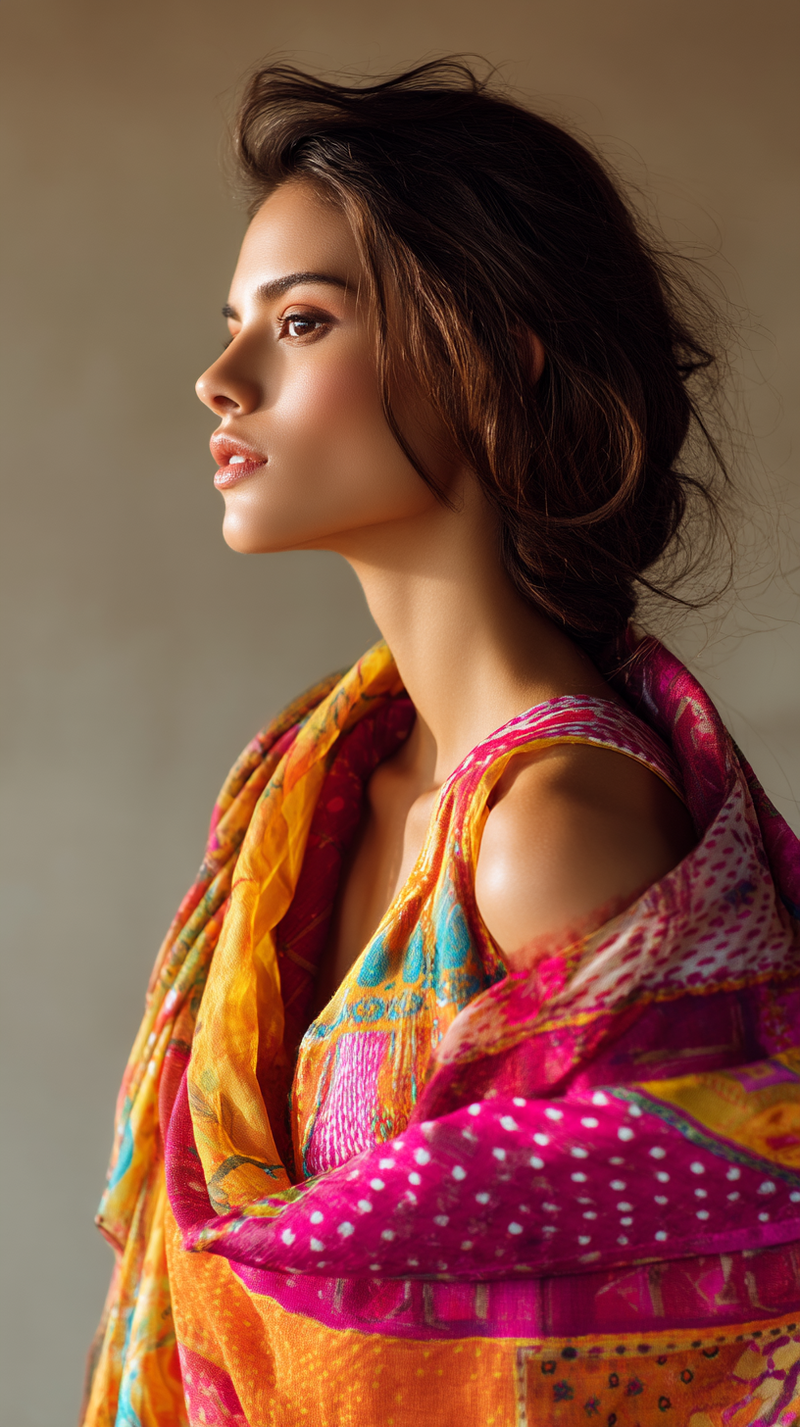 Women's Dupatta - Pink Silk