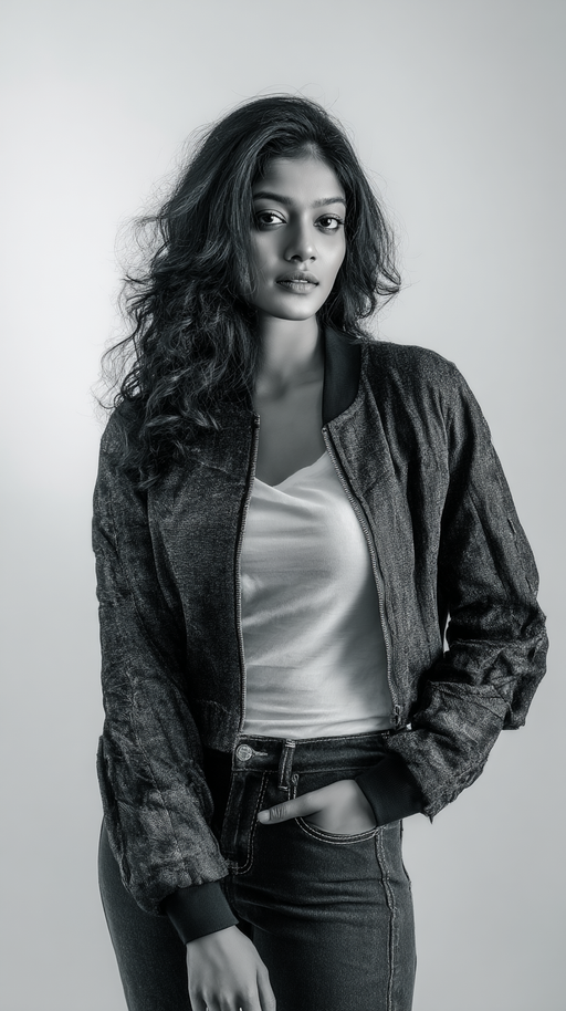 Charcoal women's bomber jacket by LookMate