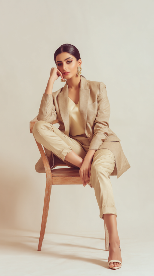 LookMate women's blazer in Tan