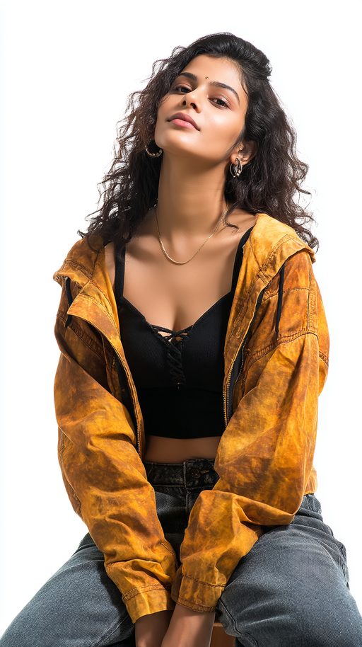 Mustard women's washed jacket by LookMate