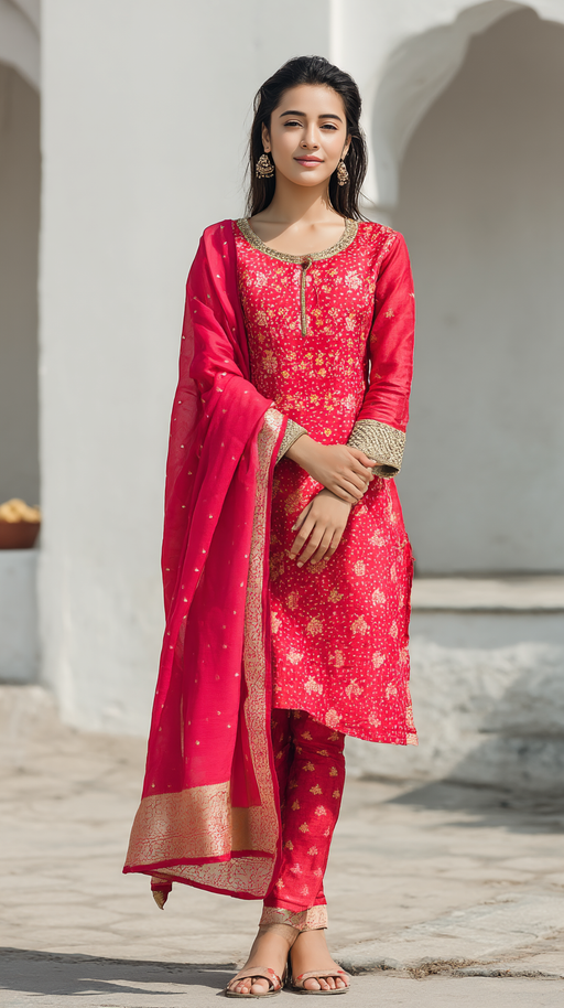Pink ethnic wear set by LookMate