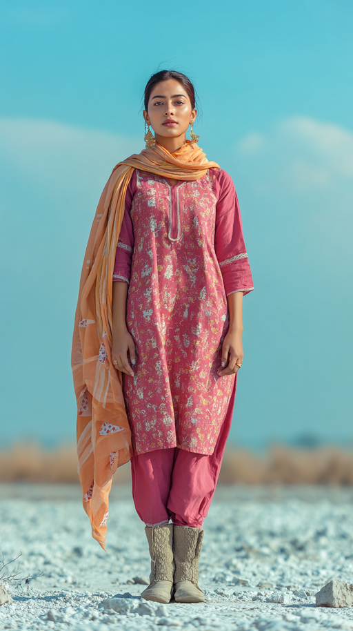 Yellow ethnic wear set by LookMate