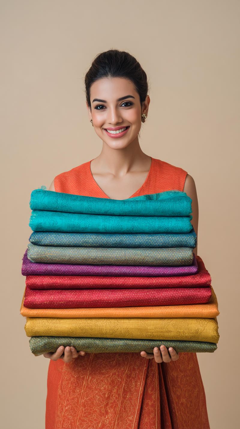 Dress Material - Multicolor Cotton Blend