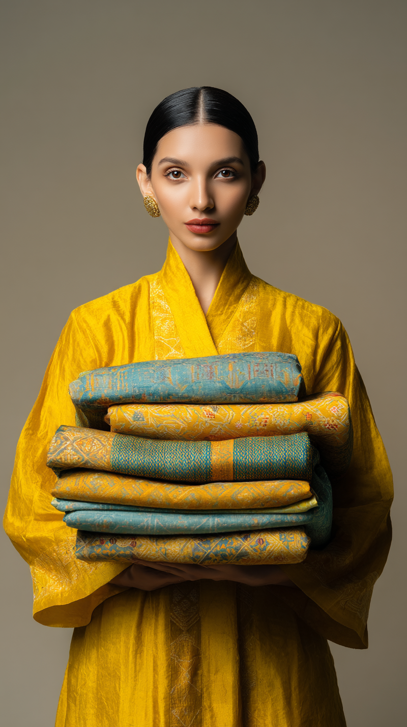 Dress Material - Multicolor Cotton Blend