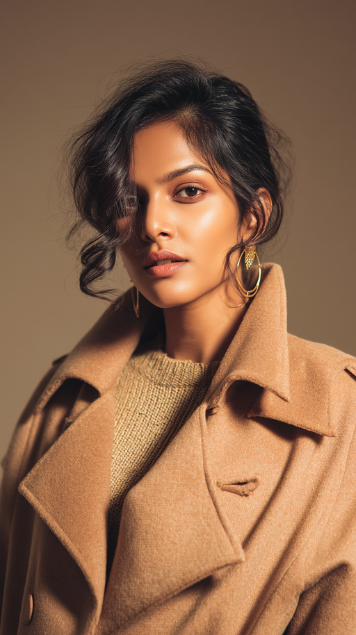 Camel women's classic coat coat by LookMate