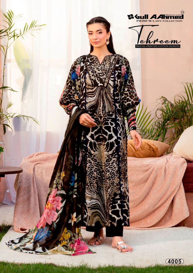 Black Safari Print Lawn Kurti Set with Digital Floral Dupatta