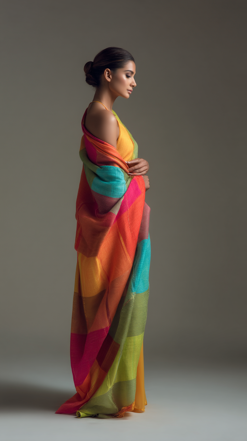 Women's Dupatta - Green Silk