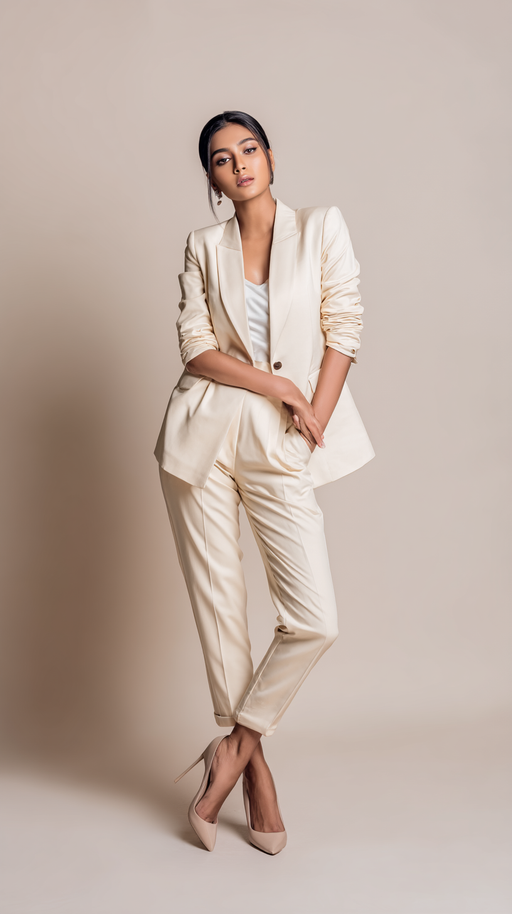 LookMate women's blazer in Cream