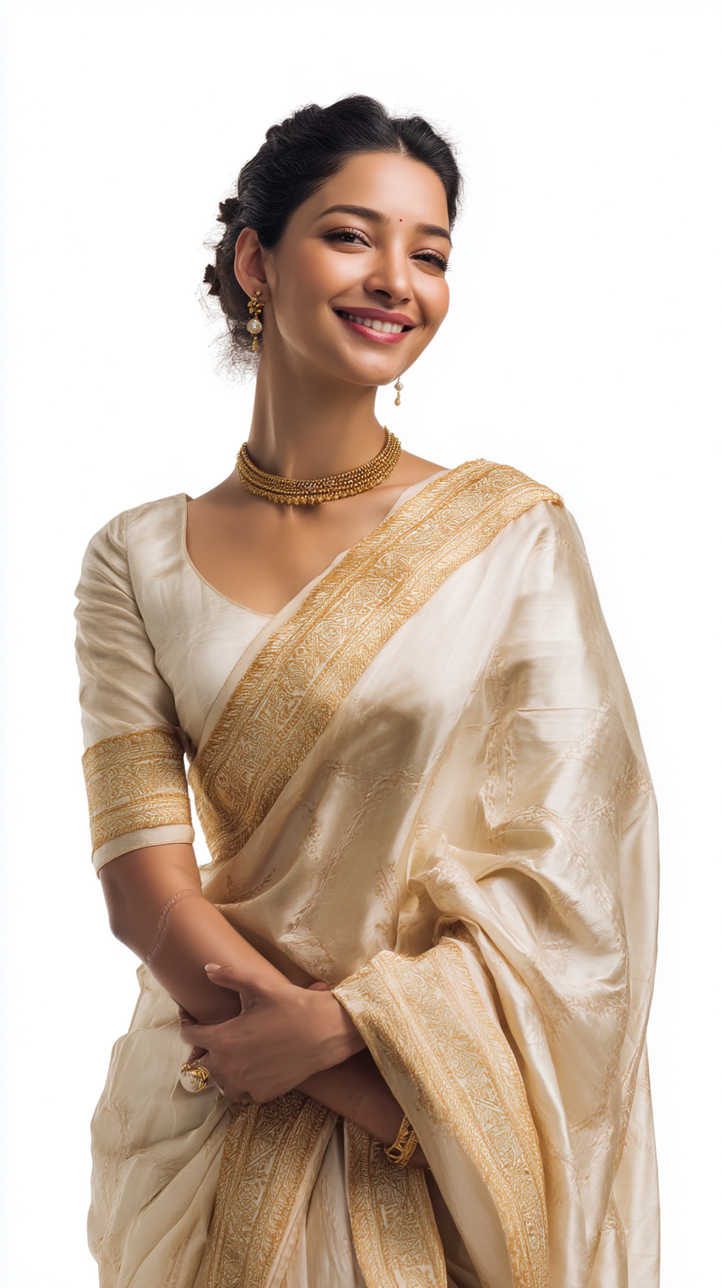 Elegant Yellow Saree - Premium Organza Collection